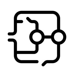 electrical circuit line icon with line style, perfect for user interface projects
