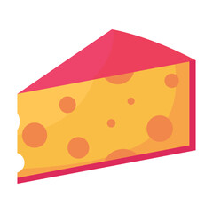 Cartoon cheese types mozzarella, parmesan, Cheese slice illustration