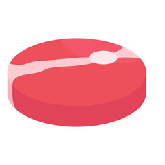 raw fresh meat pieces element illustration