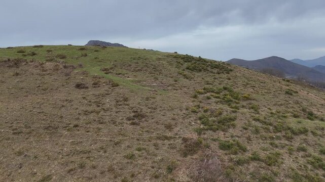 Basque mountains at Etxalar, low Pyrenees.