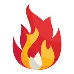 hot fire flame flat vector symbol
