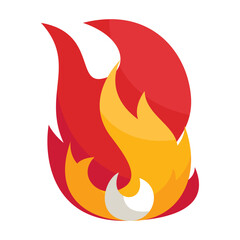hot fire flame flat vector symbol