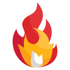 hot fire flame flat vector symbol