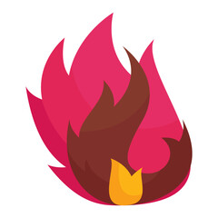 hot fire flame flat vector symbol