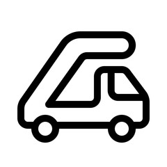 ladder truck icon with line style, perfect for user interface projects