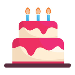 Birthday party print featuring vector illustration