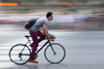 Fototapeta premium alternative ecological clean delivery transport