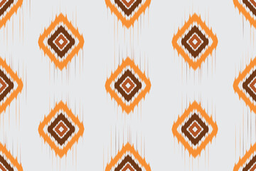Ikat abstract. Seamless geometric pattern in tribal, folk embroidery style. Aztec geometric art ornament print.Design for carpet, wallpaper, clothing, wrapping, fabric, cover, textile.