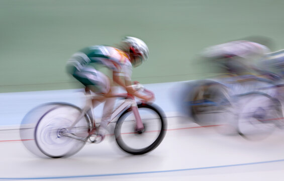 athletic alternative environmentally friendly transport in motion blur