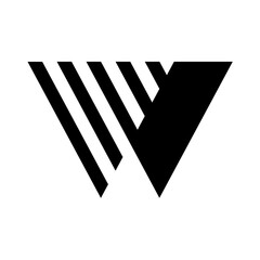 Letter W logo. Icon design. Template elements. Geometric abstract logos