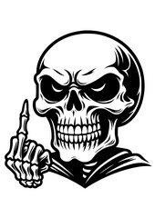 Skeleton SVG, Cool Skeleton, Skull Flower SVG, Floral Skull SVG, Bone SVG, Happy Skeleton, Halloween SVG, Scary SVG, Skeleton Silhouette, Vector, Clipart, Cut file for Cricut SVG, JPG, PNG