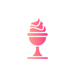 ice cream cup gradient icon