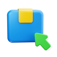 click 3d render icon