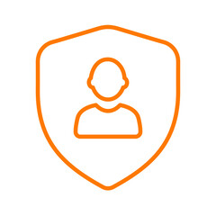 illustration of a icon security tips shield profile user