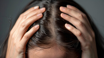 Naklejka premium Hair loss is a major concern, affecting many people daily. It's a serious issue that requires attention.