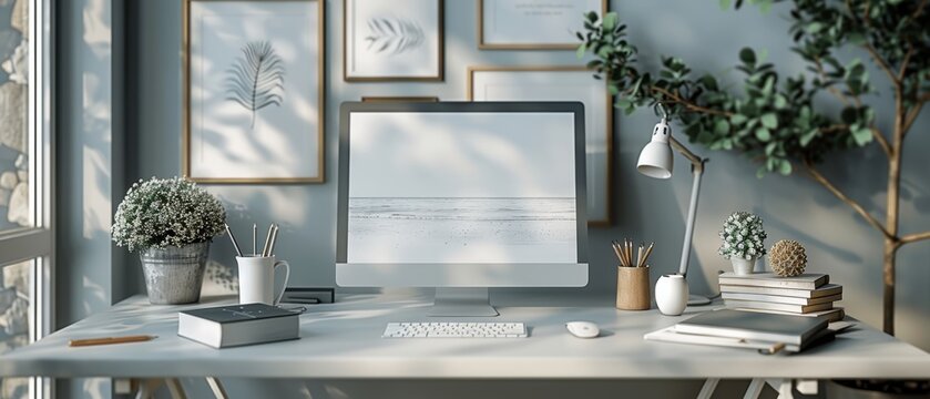 A clean and tidy workspace.