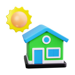 home 3d render icon