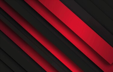 Obraz premium Abstract black and red diagonal lines background. Modern and sleek design ideal for tech and corporate presentations or luxury branding visuals.