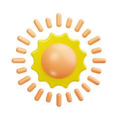 sun 3d render icon