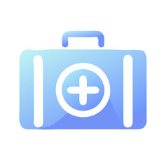 Fototapeta premium First Aid Kit blue gradient vector icon