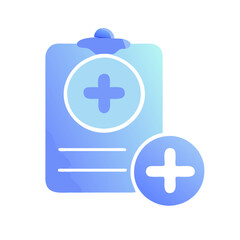 Fototapeta premium Medical Chart blue gradient vector icon