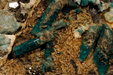 Colombian emerald vein in a mine Colombia.