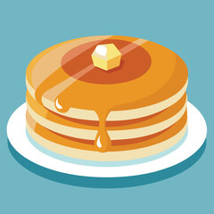 National Pancake Day Typography Vector Illustration Art