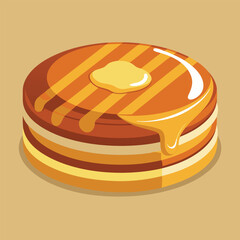 National Pancake Day Typography Vector Illustration Art