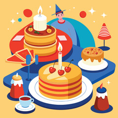 National Pancake Day Typography Vector Illustration Art