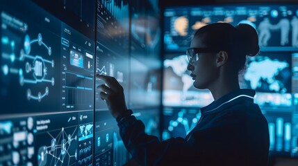 AI powered sports analytics concept with computer vision tracking players in action, showcasing real time performance analysis, and machine learning for enhanced coaching. 