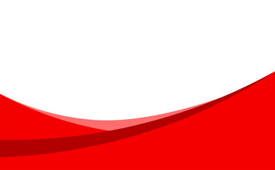 red wave stripe for banner, wave graphic for corner border, wave curve for bottom poster and card