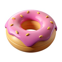 donut isolated on white 3D rendering