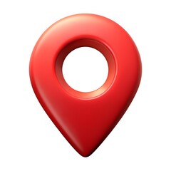 location isolated on white 3D rendering