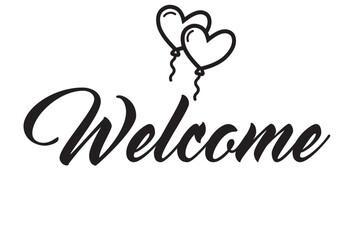 Vector Welcome hand written lettering