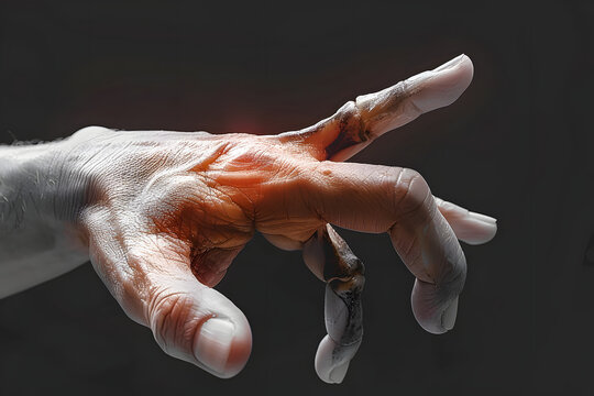 Arthritis of the finger and thumb joint.