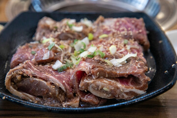 Korean bbq Marinated Grilled Beef Ribs