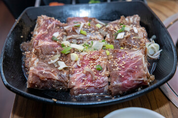 Korean bbq Marinated Grilled Beef Ribs