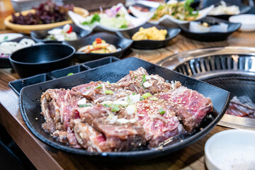 Korean bbq Marinated Grilled Beef Ribs