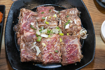 Korean bbq Marinated Grilled Beef Ribs