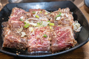 Korean bbq Marinated Grilled Beef Ribs