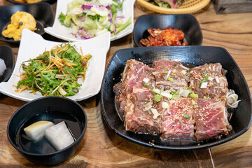 Korean bbq Marinated Grilled Beef Ribs