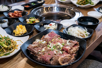 Korean bbq Marinated Grilled Beef Ribs