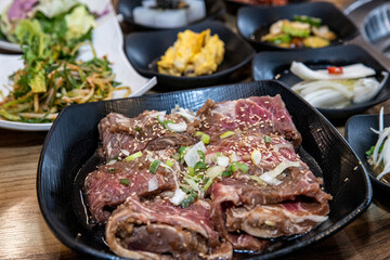 Korean bbq Marinated Grilled Beef Ribs