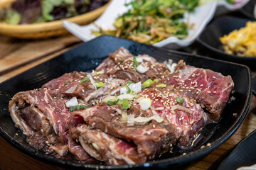Korean bbq Marinated Grilled Beef Ribs