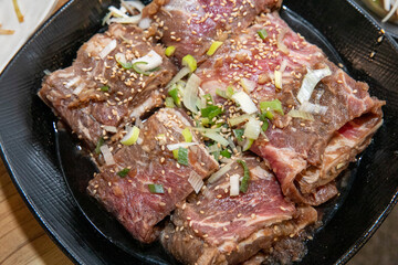 Korean bbq Marinated Grilled Beef Ribs