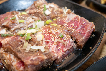 Korean bbq Marinated Grilled Beef Ribs