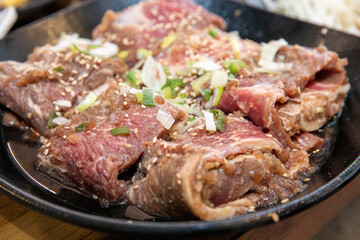 Korean bbq Marinated Grilled Beef Ribs