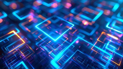 Obraz premium Abstract Neon Lights Pattern