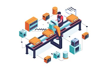 a person working on an assembly line