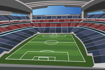 Soccer Football Stadium Colored Vector for Background © Hanum Creative